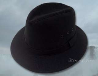 Jacobson Hats Black Washed Casual Cotton Safari  