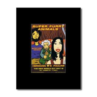 SUPER FURRY ANIMALS   Fuzzy Logic   Black Matted Mini Poster  