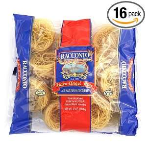 Racconto Nested Fideo/Angel Hair, 12 Ounce Packages (Pack of 16 