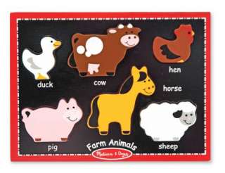 Melissa and Doug Farm Animals Chunky Toddler Puzzle  