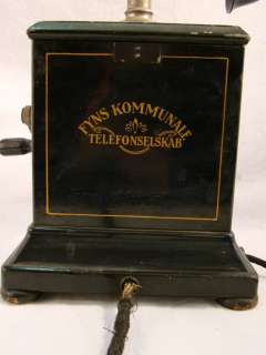 Antique EUROPEAN Ericcson SULTAN Telephone FYNS KOMMUNALE 