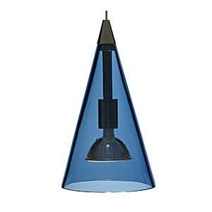  Tech Lighting 700CONUT Transparent Steel Blue Cone 