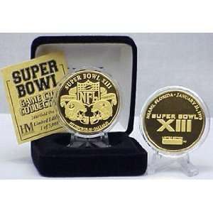  24kt Gold Super Bowl XIII FLIP COIN By Highland Mint 