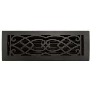  Cast Iron Floor Register with Louvers   4 x 14 (5 1/2 x 
