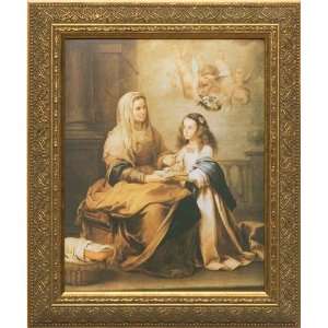   Anne with Mary (NW 133B1 Murillo)   8 x 10 Gold Frame