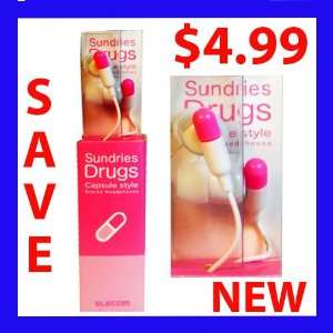 Pink Sundries Drugs Headphone Earbud Capsule Style Earphone Stereo