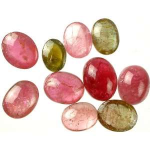  Lot of 10 Tourmaline Cabochons   