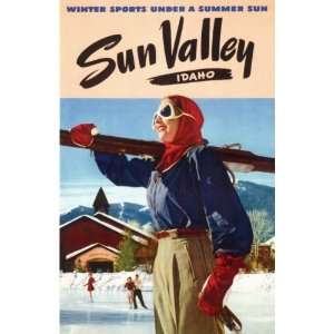  Winter Sports Summer Sun Sun Valley Ski Poster