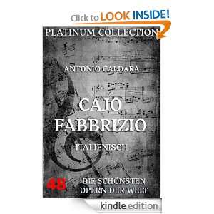 Antonio Caldara   Cajo Fabbrizio Libretto (Kommentierte Ausgabe 