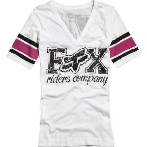 Fox Racing Dynohype Football Girls Short Sleeve Casual Wear Shirt w 