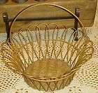 Antique Gold Wire Decorative Basket. Very Nice (#92)