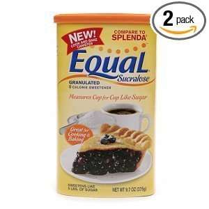 Equal Sucralose Granulated 0 Calorie Sweetener (9.7 Oz Box) Pack of 2 