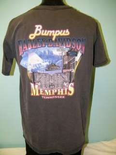   Mens HARLEY DAVIDSON Motorcycles Cotton BUMPUS WORN BIKER T Shirt L Lg