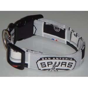  NBA San Antonio Spurs Basketball Dog Collar Silver X Small 