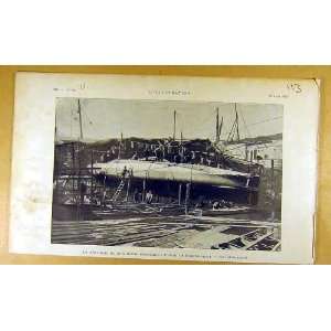  1901 Fulton Port Elizabeth American Sub Marine French 