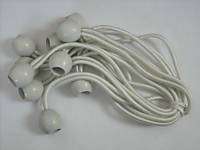 20pc Ball Bungee Cords   6 long White Ball Tie Downs  