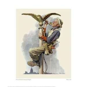  Norman Rockwell   Painting The Flagpole Giclee