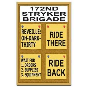  172nd Stryker Brigade Plan Of The Day Military Mini Poster 