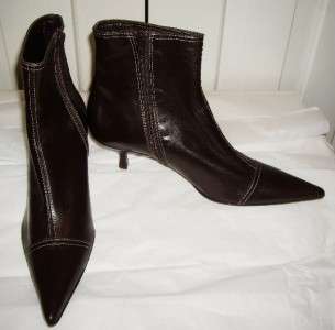 NEW FURLA ITALY Buttery Soft Brown Leather Boots 38.5/8  