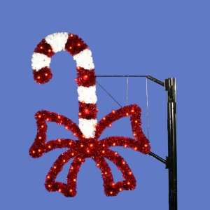   Candy Cane with Bow Christmas Commercial Grade Pole Mount Home