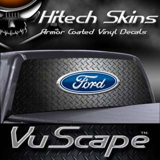 Vuscape Truck Rear Window Graphic  Ford Diamond Plate  