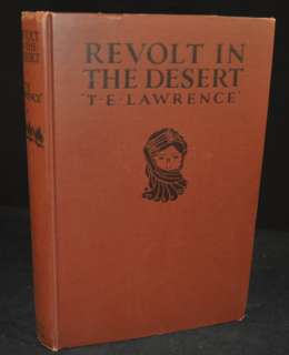 Vintage Book Revolt in the Desert by T.E. Lawrence 1927  