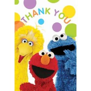  Lets Party By Amscan Sesame Street Party Thank You Notes 