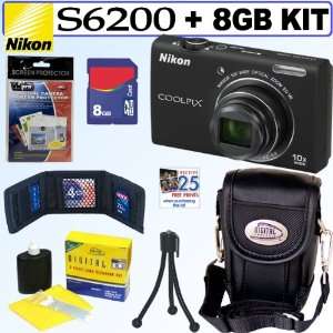   S6200 16 MP Digital Camera (Black) + 8GB Accessory Kit
