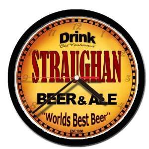  STRAUGHAN beer and ale cerveza wall clock 