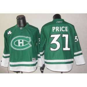 St. Pattys Day Carey Price Jersey Montreal Canadiens #31 Green Jersey 