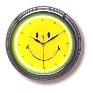  Happy Face Neon Wall Clock