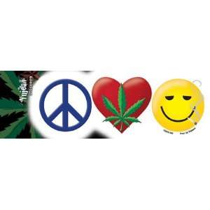  NSI   Peace Love and Stoned   Sticker / Decal Automotive