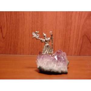  Pewter Wizard on Amethyst Stone 