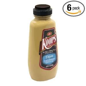 Koops Mustard Dijon Squeeze, 12 Ounce (Pack of 6)  Grocery 