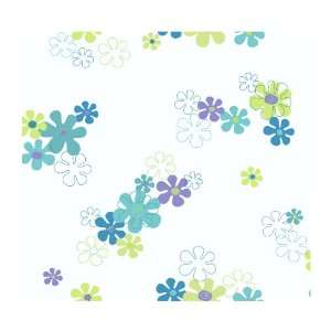   IV YK0151 Flower Power Wallpaper, Purple/Green/Blue