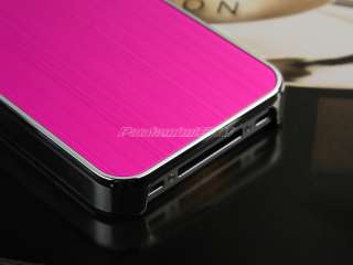 Luxury Steel Chrome Hard Case Cover For iPhone 4 4S 4G + Free Film 