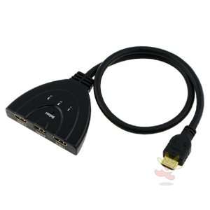  Pigtail Black 3 x 1 HDMI Switch Electronics