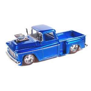  1955 Chevy Stepside Truck Blown 1/24 Metallic Blue Toys 
