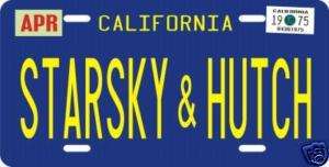 Starsky and Hutch 1975 California metal License plate  