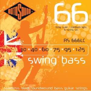 Rotosound RS666LC Swing Bass 66 Stainless Steel 6 String Bass Guitar 