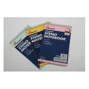 Steno notebook, 60 Pages, Gregg Style, 6x9x2, 3/PK, AST (NSN4545702 