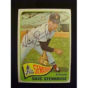 Dave Stenhouse Washington Senators #304 1965 Topps Autographed 