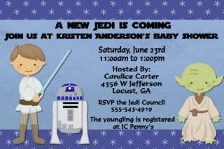 New Jedi Is Coming Star Wars Baby Shower Invitation  