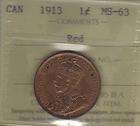 1905 Canada One Cent 1 ICCS MS 63RB Nice Coin  