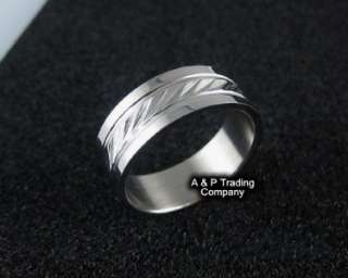 Men Women Silver Stainless Steel Love Ring Size 11.5  