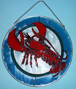 Stained Glass Suncatcher   Lobster 6  