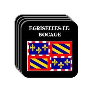   (Burgundy)   EGRISELLES LE BOCAGE Set of 4 Mini Mousepad Coasters
