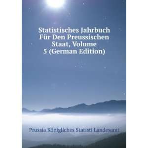   German Edition) Prussia KÃ¶nigliches Statisti Landesamt Books