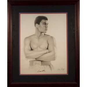  Cassius Clay Autographed Litho   Autographed Boxing Art 
