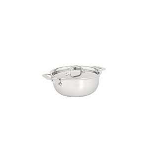   Clad Stainless Steel 3 Qt. Cassoulet With Lid   Gray